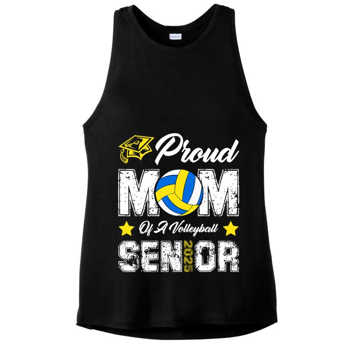 Proud Mom Of A Volleyball Senior Class Of 2025 Graduation Ladies PosiCharge Tri-Blend Wicking Tank