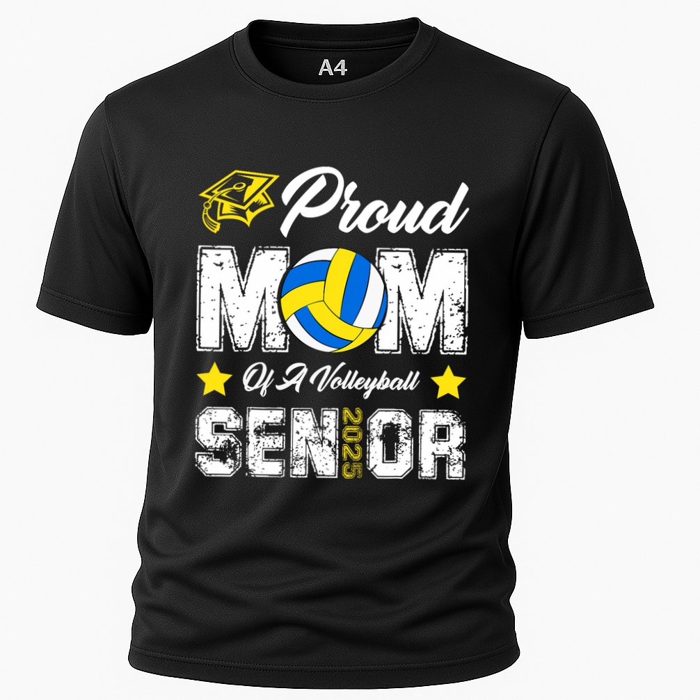 Proud Mom Of A Volleyball Senior Class Of 2025 Graduation Cooling Performance Crew T-Shirt