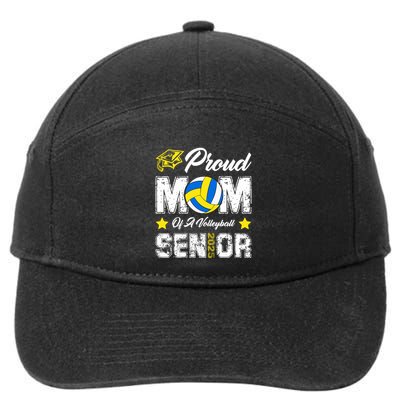 Proud Mom Of A Volleyball Senior Class Of 2025 Graduation 7-Panel Snapback Hat