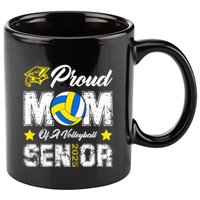 Proud Mom Of A Volleyball Senior Class Of 2025 Graduation 11oz C Handle Ceramic Mug