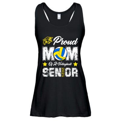 Proud Mom Of A Volleyball Senior Class Of 2025 Graduation Ladies Essential Flowy Tank
