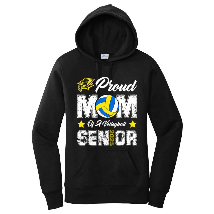 Proud Mom Of A Volleyball Senior Class Of 2025 Graduation Women's Pullover Hoodie