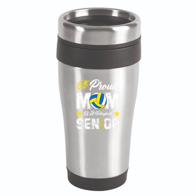 Proud Mom Of A Volleyball Senior Class Of 2025 Graduation 16oz Travel Tumbler