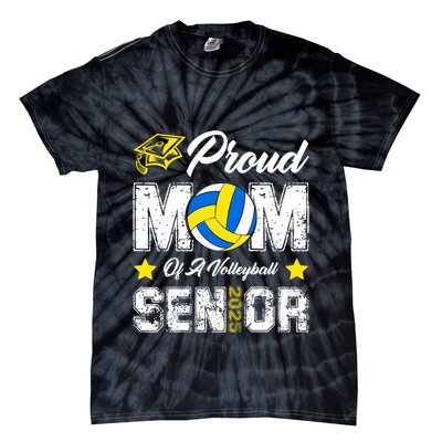 Proud Mom Of A Volleyball Senior Class Of 2025 Graduation Tie-Dye T-Shirt