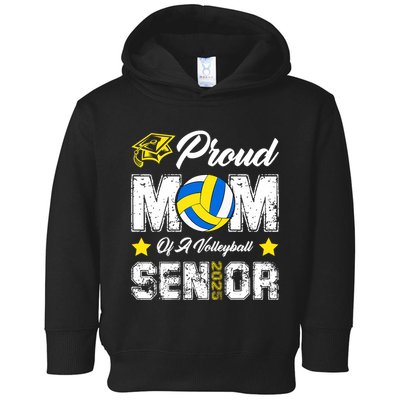 Proud Mom Of A Volleyball Senior Class Of 2025 Graduation Toddler Hoodie
