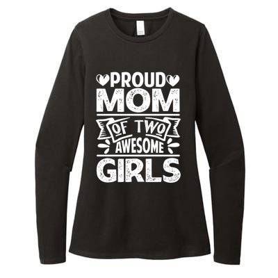 Proud Mom Of Two Awesome Great Gift Funny Mother's Day Cool Gift Womens CVC Long Sleeve Shirt