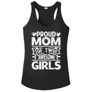 Proud Mom Of Two Awesome Great Gift Funny Mother's Day Cool Gift Ladies PosiCharge Competitor Racerback Tank