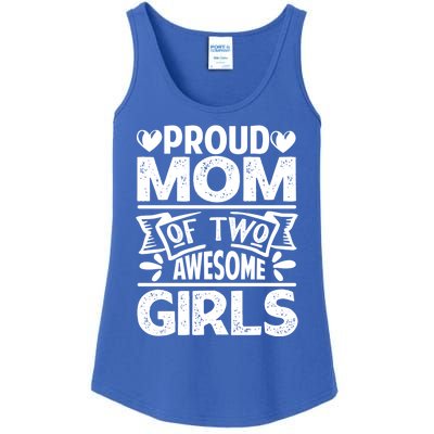 Proud Mom Of Two Awesome Great Gift Funny Mother's Day Cool Gift Ladies Essential Tank