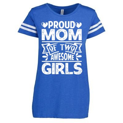 Proud Mom Of Two Awesome Great Gift Funny Mother's Day Cool Gift Enza Ladies Jersey Football T-Shirt