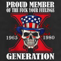 Proud Member Of The Fuck Your Feelings Generation X Skull Cool Comfort Performance Bucket Hat
