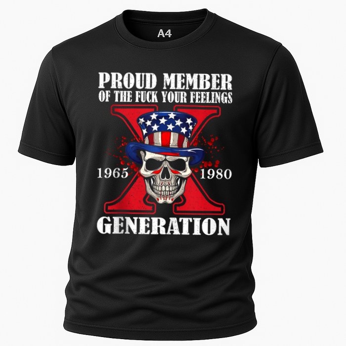 Proud Member Of The Fuck Your Feelings Generation X Skull Cooling Performance Crew T-Shirt