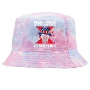 Proud Member Of The Fuck Your Feelings Generation X Skull Tie-Dyed Bucket Hat