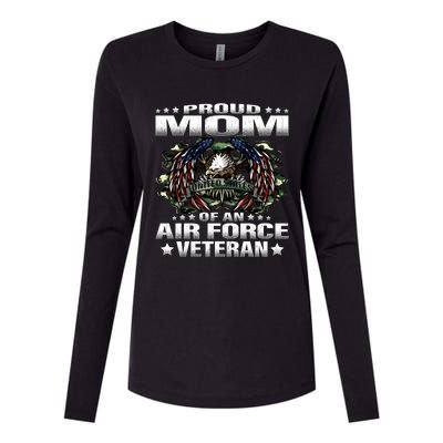 Proud Mom Of An Air Force Veteran Military Vets Mother Gift Womens Cotton Relaxed Long Sleeve T-Shirt