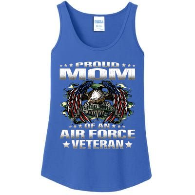 Proud Mom Of An Air Force Veteran Military Vets Mother Gift Ladies Essential Tank