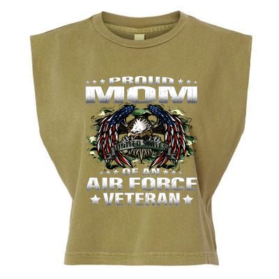 Proud Mom Of An Air Force Veteran Military Vets Mother Gift Garment-Dyed Women's Muscle Tee