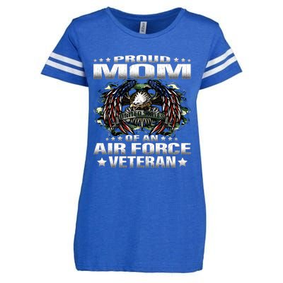 Proud Mom Of An Air Force Veteran Military Vets Mother Gift Enza Ladies Jersey Football T-Shirt