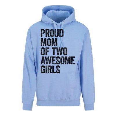 Proud Mom Of Two Awesome Great Gift Mother Funny Gift Mama Mommy Great Gift Unisex Surf Hoodie