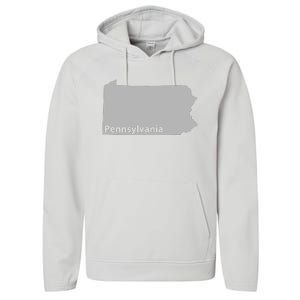 Pennsylvania Map Outline State Home Pride Native Love Cute Performance Fleece Hoodie