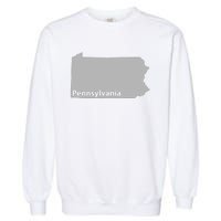 Pennsylvania Map Outline State Home Pride Native Love Cute Garment-Dyed Sweatshirt