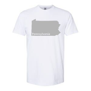 Pennsylvania Map Outline State Home Pride Native Love Cute Softstyle CVC T-Shirt