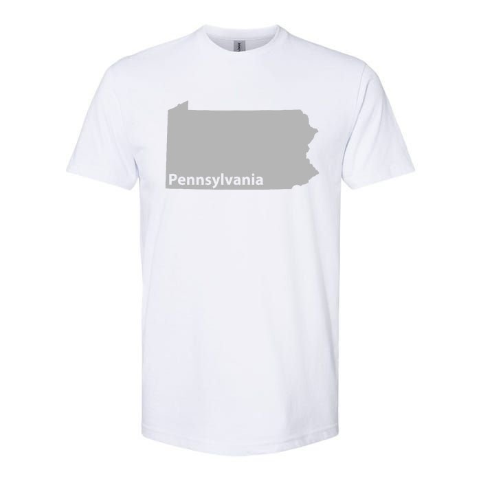 Pennsylvania Map Outline State Home Pride Native Love Cute Softstyle CVC T-Shirt