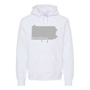 Pennsylvania Map Outline State Home Pride Native Love Cute Premium Hoodie