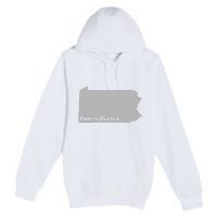 Pennsylvania Map Outline State Home Pride Native Love Cute Premium Pullover Hoodie