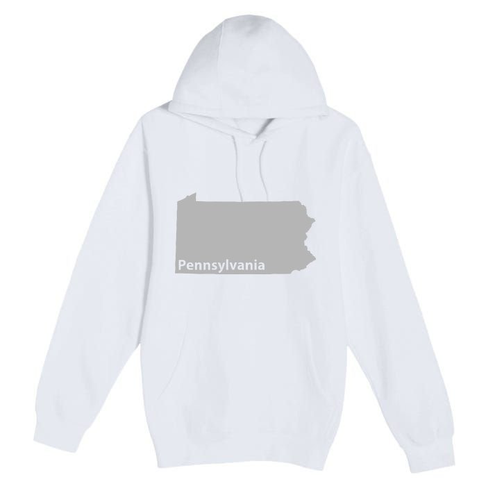 Pennsylvania Map Outline State Home Pride Native Love Cute Premium Pullover Hoodie