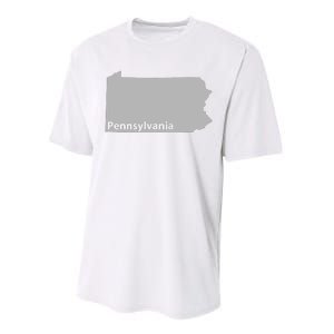 Pennsylvania Map Outline State Home Pride Native Love Cute Performance Sprint T-Shirt