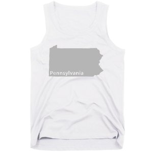 Pennsylvania Map Outline State Home Pride Native Love Cute Tank Top