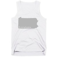 Pennsylvania Map Outline State Home Pride Native Love Cute Tank Top