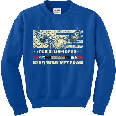 Proud Mom Of An Iraq War Veteran Military Vets Mother Funny Gift Kids Sweatshirt