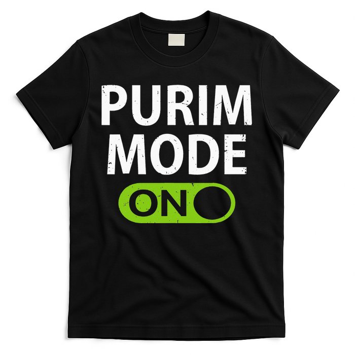 Purim Mode On Funny Purim Festival Costume Outfit T-Shirt