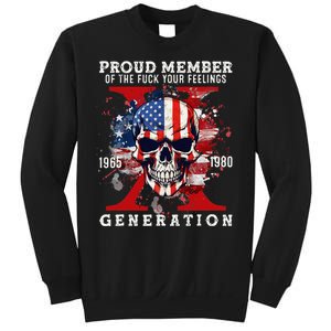 Proud Member Of Your Feelings Horror Skull X Generation Sweatshirt