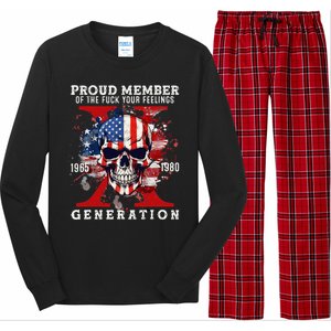 Proud Member Of Your Feelings Horror Skull X Generation Long Sleeve Pajama Set