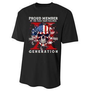 Proud Member Of Your Feelings Horror Skull X Generation Performance Sprint T-Shirt