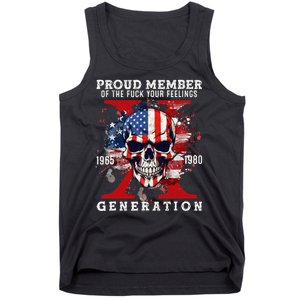 Proud Member Of Your Feelings Horror Skull X Generation Tank Top