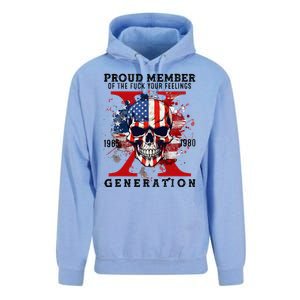 Proud Member Of Your Feelings Horror Skull X Generation Unisex Surf Hoodie