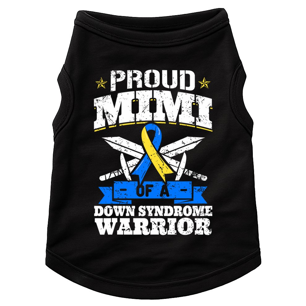 Proud Mimi Of A Down Syndrome Warrior Trisomy 21 Grandma Doggie Tank