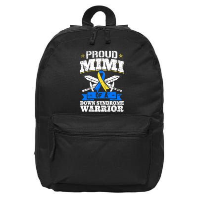 Proud Mimi Of A Down Syndrome Warrior Trisomy 21 Grandma 16 in Basic Backpack