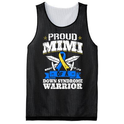 Proud Mimi Of A Down Syndrome Warrior Trisomy 21 Grandma Mesh Reversible Basketball Jersey Tank