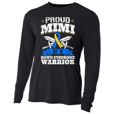 Proud Mimi Of A Down Syndrome Warrior Trisomy 21 Grandma Cooling Performance Long Sleeve Crew