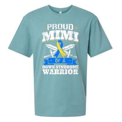 Proud Mimi Of A Down Syndrome Warrior Trisomy 21 Grandma Sueded Cloud Jersey T-Shirt