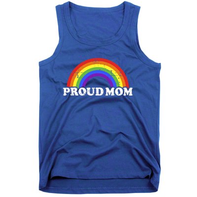 Proud Mom Of Gay Or Lesbian Son Or Daughter With Rainbow Gift Tank Top