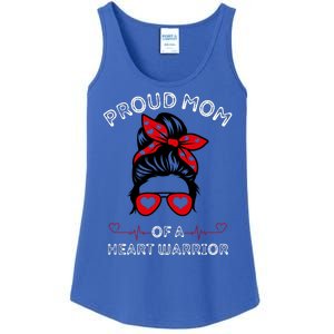 Proud MoM Of A Heart Warrior Cute CHD Awareness Gift Ladies Essential Tank