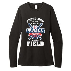 Proud Mom Of The Cutest Tee Ball Player Tee Ball Mom Womens CVC Long Sleeve Shirt