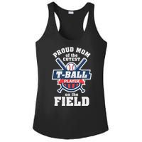 Proud Mom Of The Cutest Tee Ball Player Tee Ball Mom Ladies PosiCharge Competitor Racerback Tank