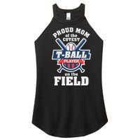 Proud Mom Of The Cutest Tee Ball Player Tee Ball Mom Women's Perfect Tri Rocker Tank