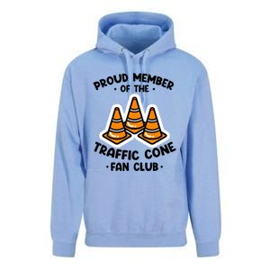 Proud Member Of The Traffic Cone Fan Club Highway Cones Unisex Surf Hoodie