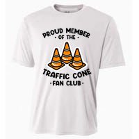 Proud Member Of The Traffic Cone Fan Club Highway Cones Cooling Performance Crew T-Shirt